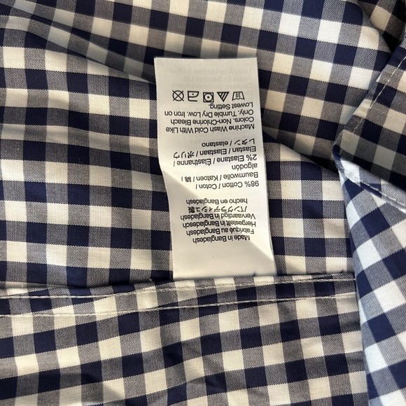 Crewcuts J.Crew J. Crew Boys Gingham Shirt 16 Ludlow Blue Plaid Button Down - Picture 6 of 8